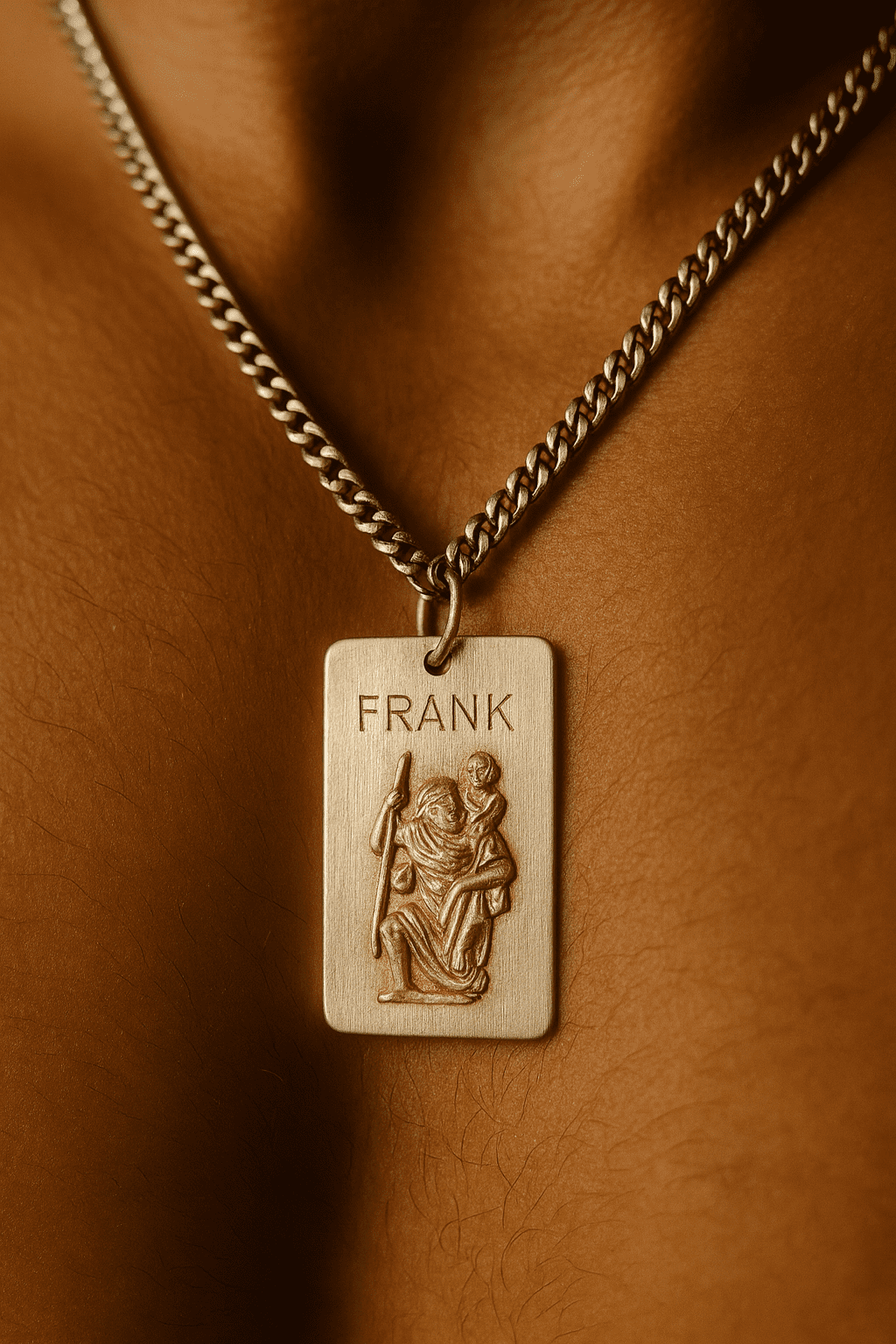 Vintage 1981 Sterling Silver St Christopher Pendant & Chain – Birmingham Hallmarked Religious Necklace