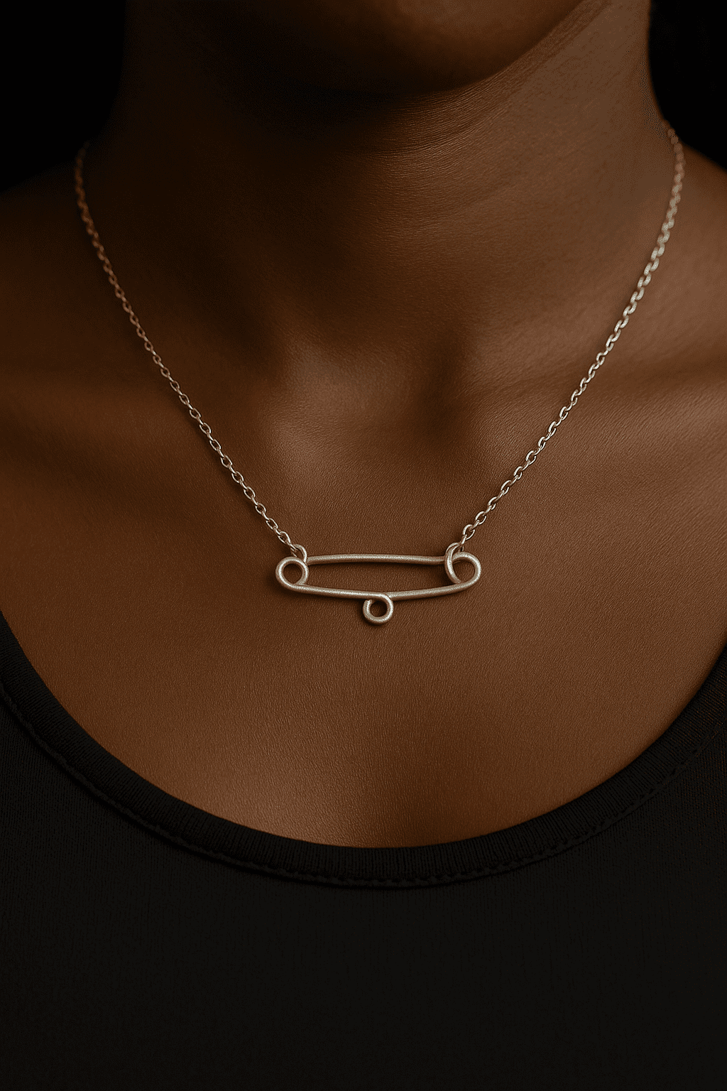 Vintage 925 Sterling Silver 16" Necklace with Paperclip Clasp – 1.60g Fine Chain