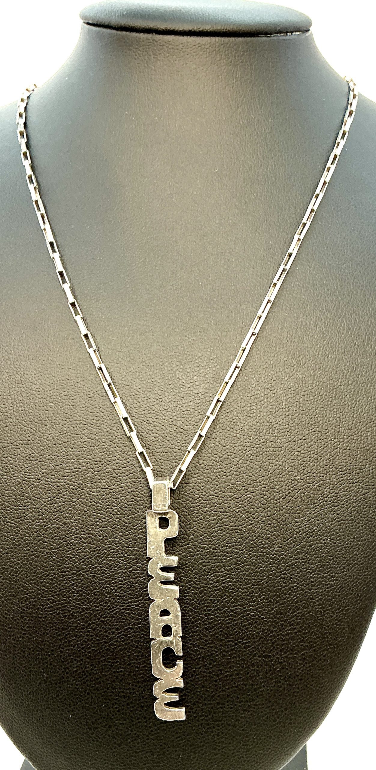 Vintage 1982 London Sterling Silver Pendant by Marek Krol – Hallmarked Collectible - Image 3