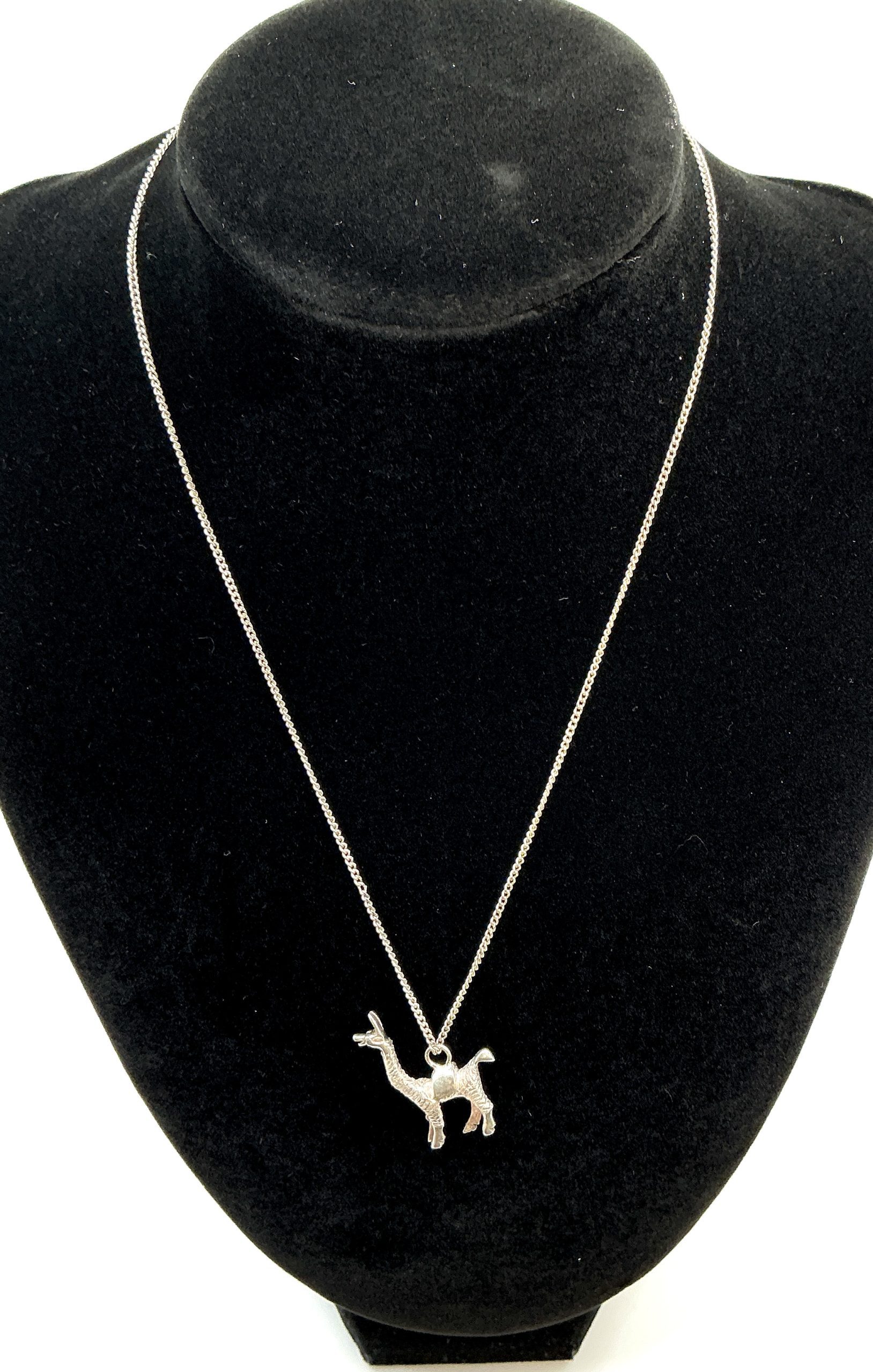 Solid Sterling Silver Llama Pendant on 16" Fine Chain – Handcrafted 925 Artisan Jewellery - Image 6