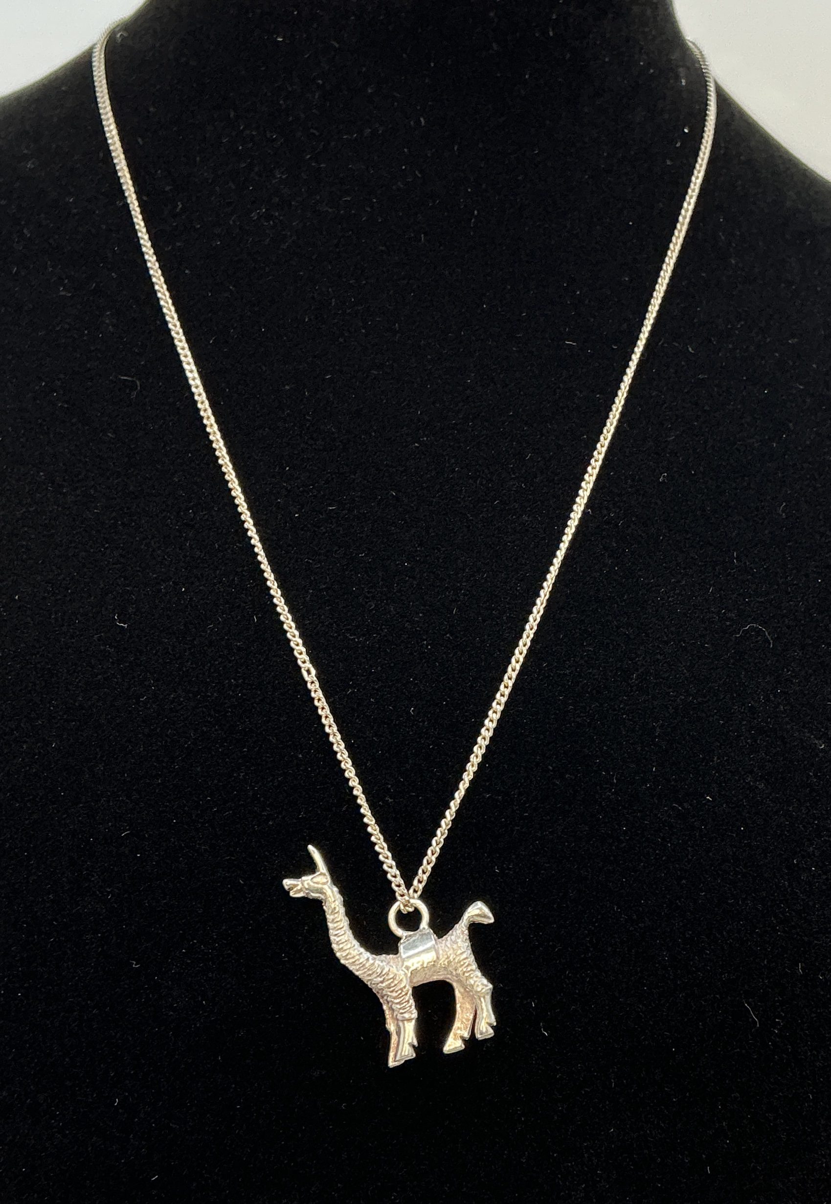 Solid Sterling Silver Llama Pendant on 16" Fine Chain – Handcrafted 925 Artisan Jewellery - Image 5