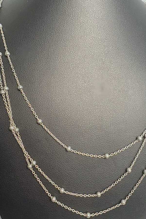 18” Three layer Sterling Silver chain - Image 3