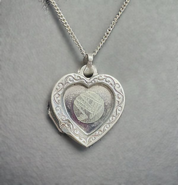 Sterling Silver heart Locket on a 8.5” Sterling Necklace - Image 3