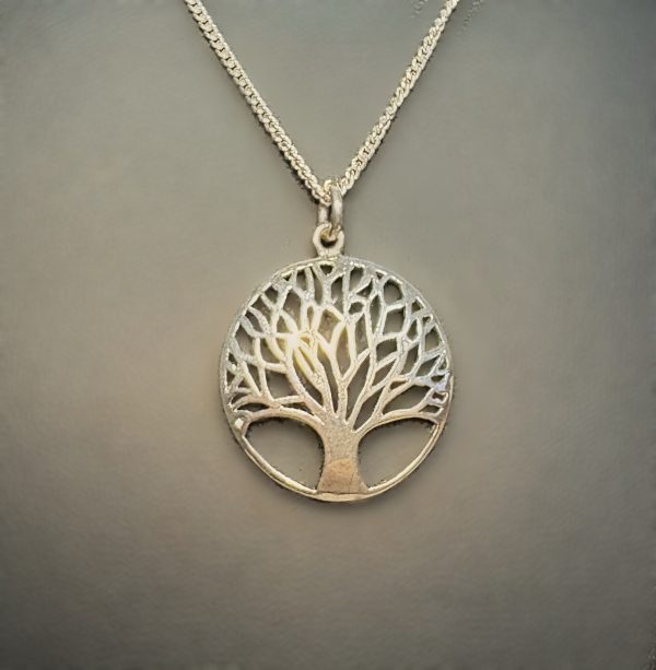 20” Sterling Silver necklace with Silver pendant - Image 2