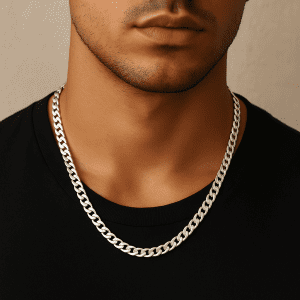 Solid 925 Sterling Silver 18" Curb Link Chain Necklace – 9.72g Heavyweight Polished Unisex Design