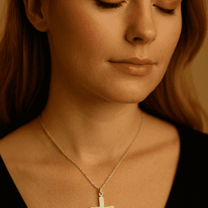 925 Sterling Silver Cross Pendant Necklace – 18" Fine Chain – 3.03g