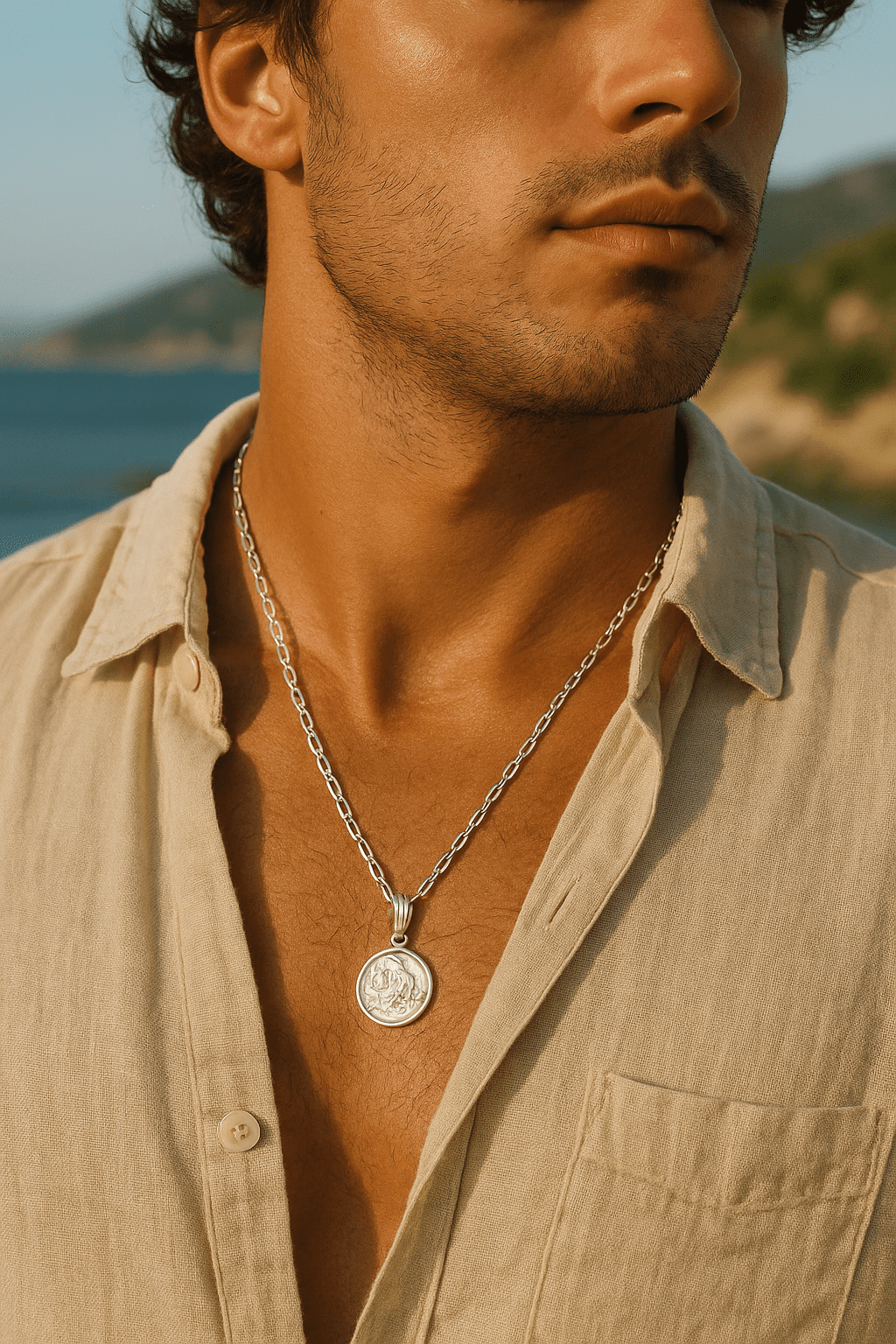 925 Sterling Silver St. Christopher Pendant Necklace – 22" Chain, 4.32g – Classic Travel Protection - Image 8