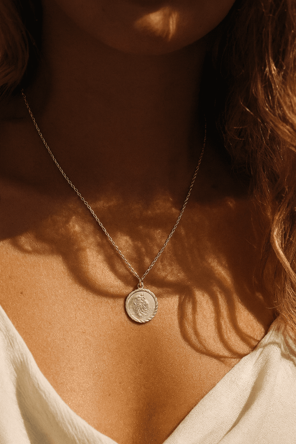 925 Sterling Silver St. Christopher Pendant Necklace – 22" Chain, 4.32g – Classic Travel Protection