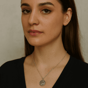 Sterling Silver 925 Baptism Pendant Necklace – 18", 2.61g, 7mm