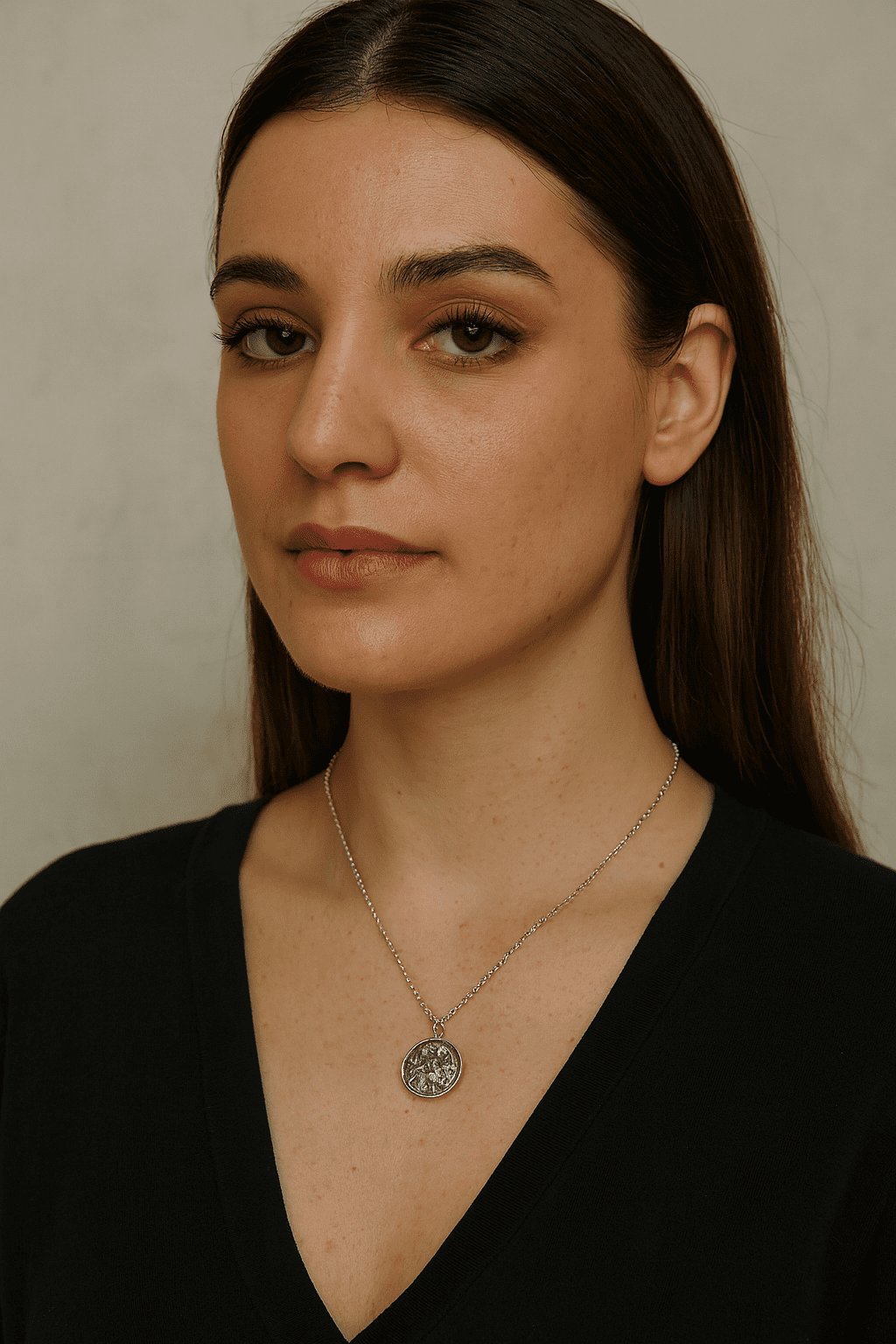 Sterling Silver 925 Baptism Pendant Necklace – 18", 2.61g, 7mm