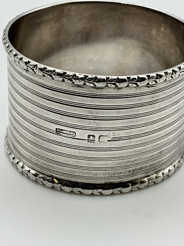 Victorian Sterling Silver Napkin Ring by Edwards & Ball – Birmingham 1839 – 29g - Image 11
