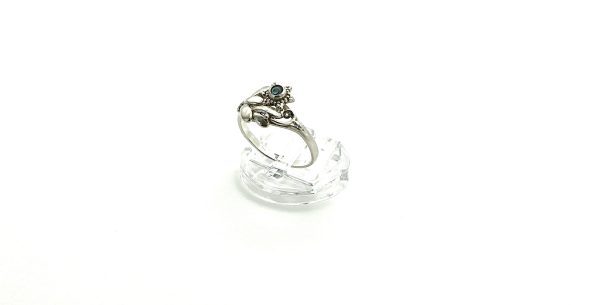 Sterling Silver Avalon Shell Leaf & Flower Ring – Size Q – 2.3g - Image 9