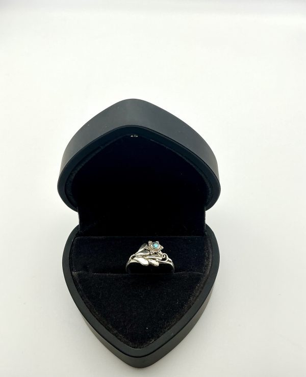 Sterling Silver Avalon Shell Leaf & Flower Ring – Size Q – 2.3g - Image 8