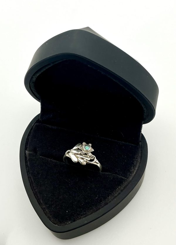 Sterling Silver Avalon Shell Leaf & Flower Ring – Size Q – 2.3g - Image 7