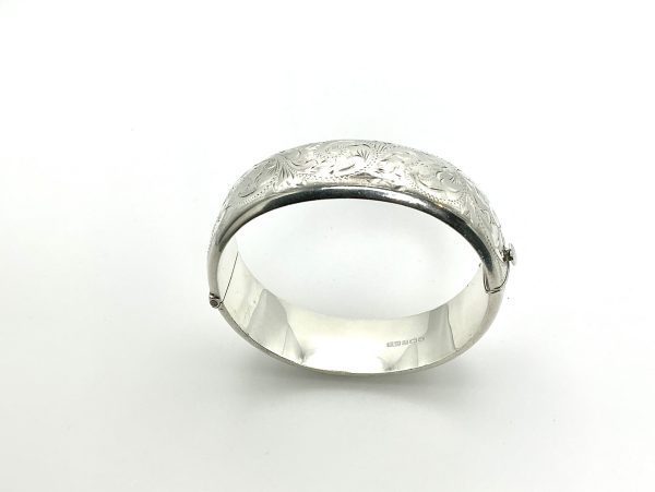 Vintage 1969 Sterling Silver Engraved Bangle – RPH Jewellery, Birmingham – 28.4g - Image 15