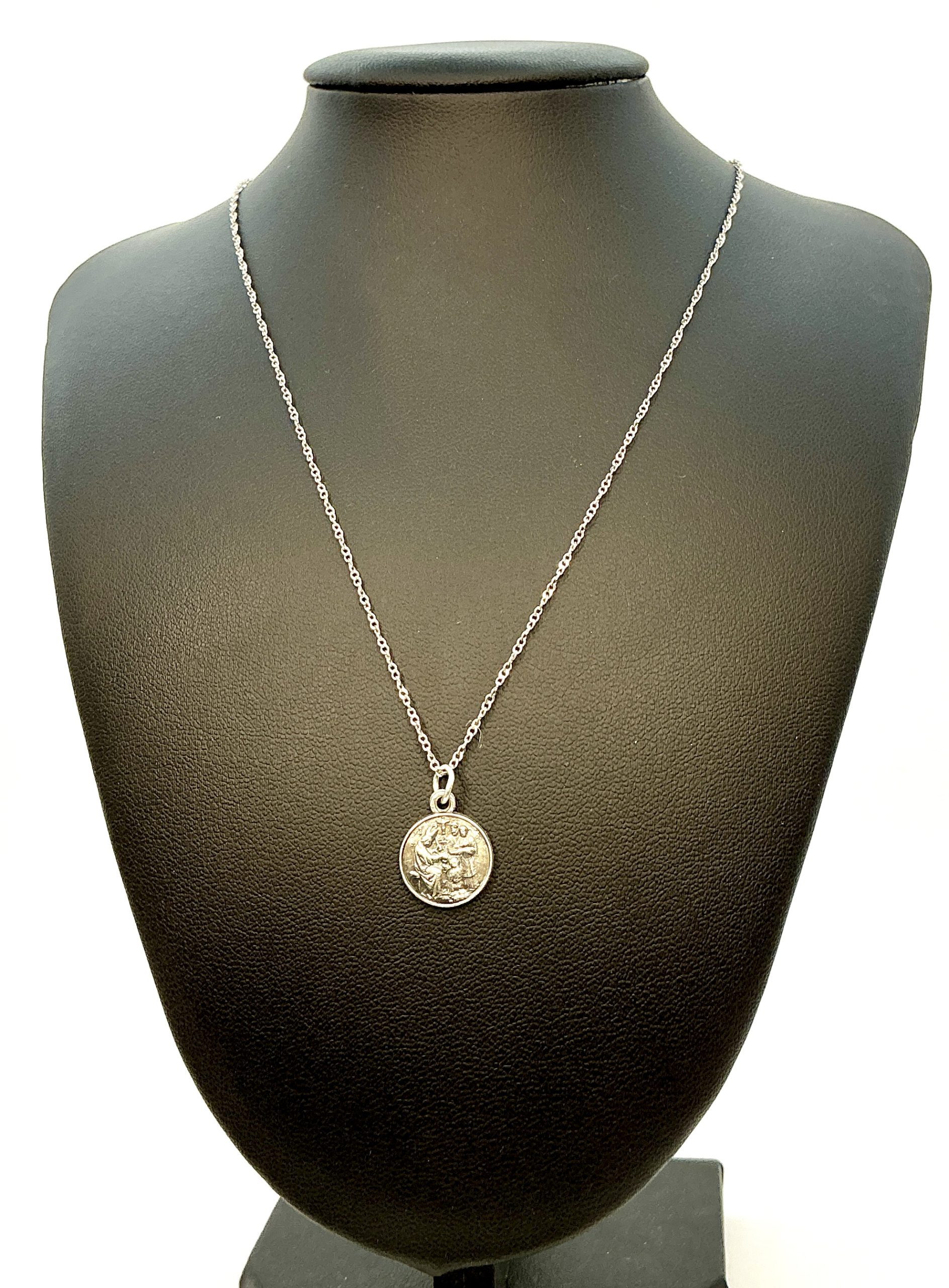 Sterling Silver 925 Baptism Pendant Necklace – 18", 2.61g, 7mm - Image 5