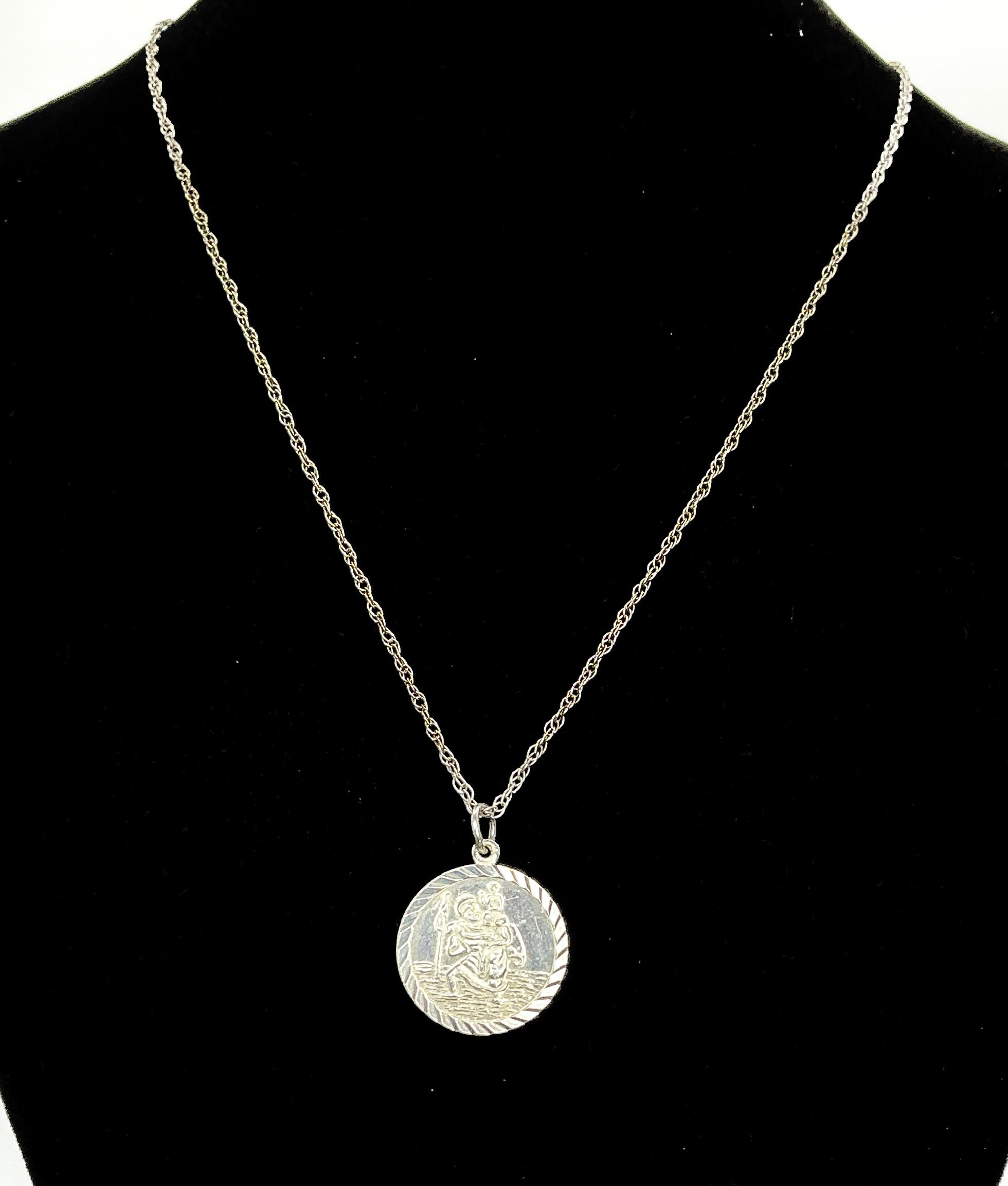 925 Sterling Silver St. Christopher Pendant Necklace – 22" Chain, 4.32g – Classic Travel Protection - Image 5