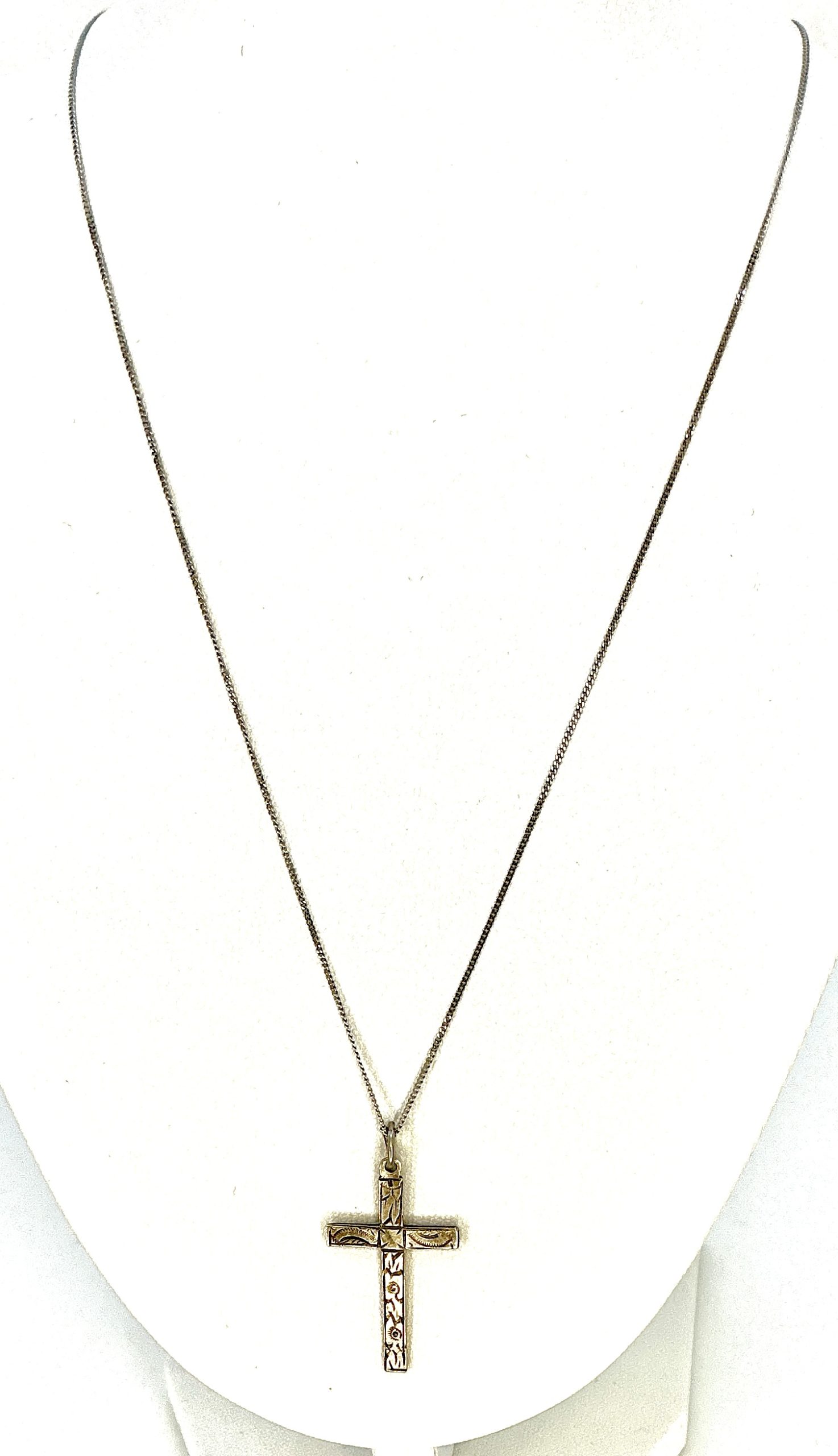 925 Sterling Silver Cross Pendant Necklace – 18" Fine Chain – 3.03g - Image 5