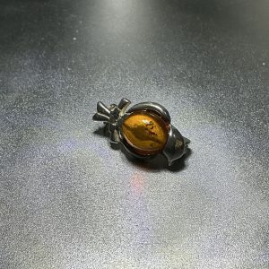 Vintage silver and Amber brooch