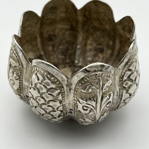 Small silver Lotus bowl, from the British Raj era.