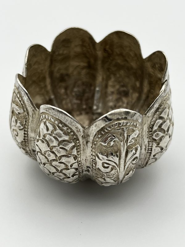 Small silver Lotus bowl, from the British Raj era.