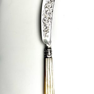Silver and mother-of-pearl butter knife