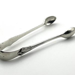 Small sterling silver sugar tongs