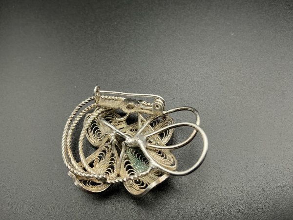 Fine floral filigree brooch - Image 2