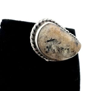 Sterling silver large Agate ring