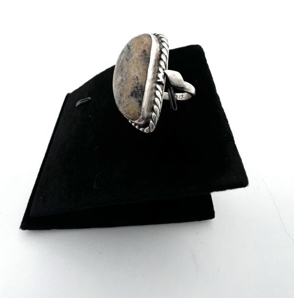 Sterling silver large Agate ring - Image 2