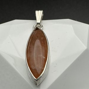 Amber pendant in sterling silver casing