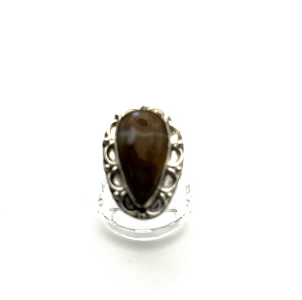 Natural Coffee Jasper Ring In 925 Sterling Silver - Image 3
