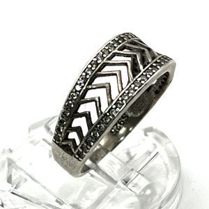 Silver and marcasite ring