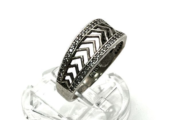 Silver and marcasite ring