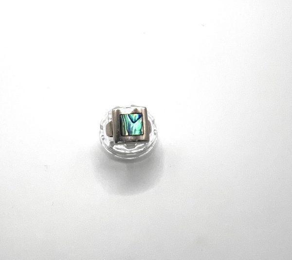 925 Sterling Silver Statement Ring with Natural Abalone Inlay – Size K – 5.5g - Image 4