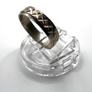 Silver band ring