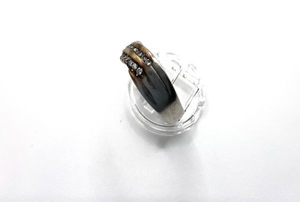 Silver crossover ring - Image 4