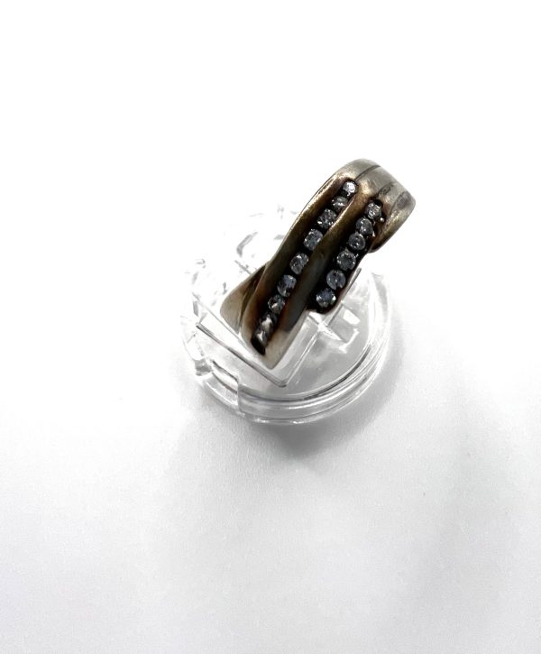 Silver crossover ring - Image 3
