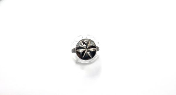 Vintage silver button ring - Image 3