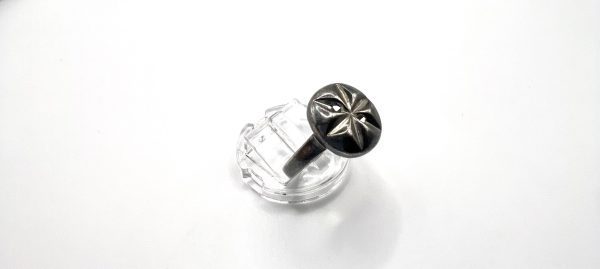 Vintage silver button ring - Image 2