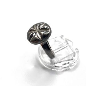 Vintage silver button ring