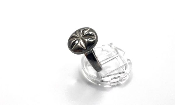 Vintage silver button ring