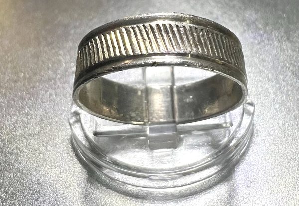 Antique silver band ring - Image 2