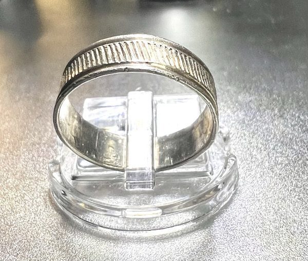 Antique silver band ring