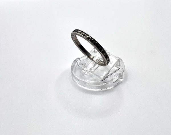 Vintage silver and Marcasite band ring