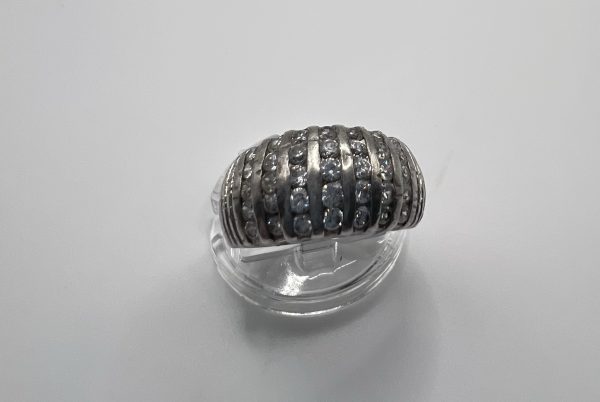 Large Silver Diamante cocktail ring - Image 6
