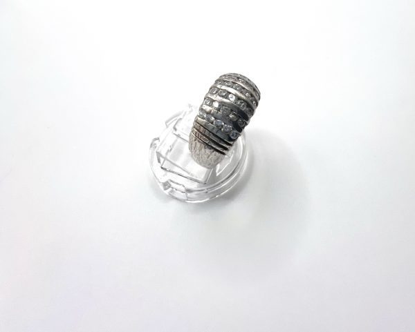 Large Silver Diamante cocktail ring - Image 4