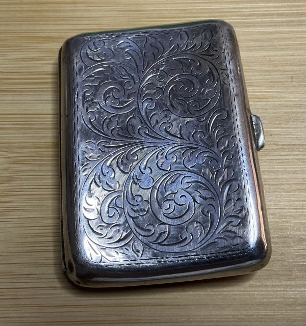 Vintage sterling silver cigarette case - Image 2