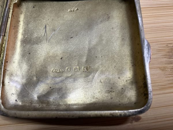 Vintage sterling silver cigarette case - Image 4