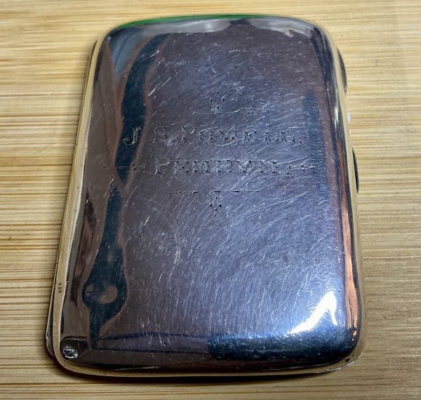 Vintage sterling silver cigarette case early 1900s - Image 9